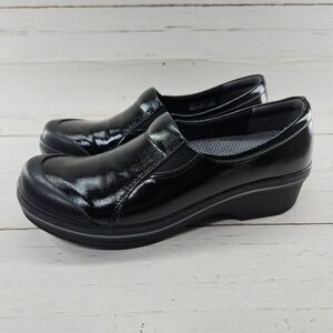 Dansko‎ Viv Black Coated Canvas Shoes Vegan Water Slip Resistant Womens 39 8.5-9